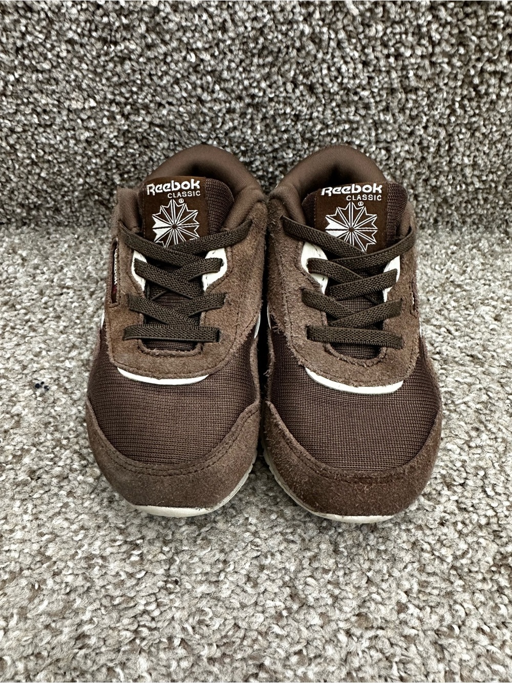 Reebok Kids Brown and White Classic Sneakers
